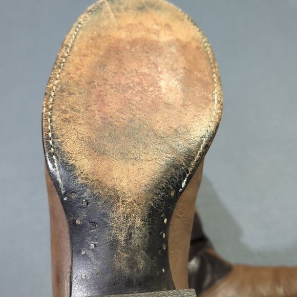 Tony Lama Vintage Boots Men's 9B Brown Western Made In USA 1990 Style 2032 - Picture 10 of 16